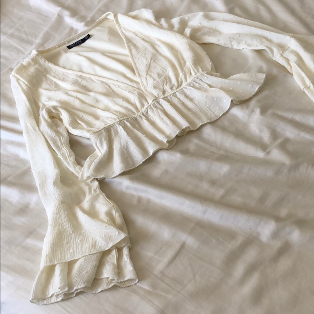 NASTY GAL TEXTURED BLOUSE